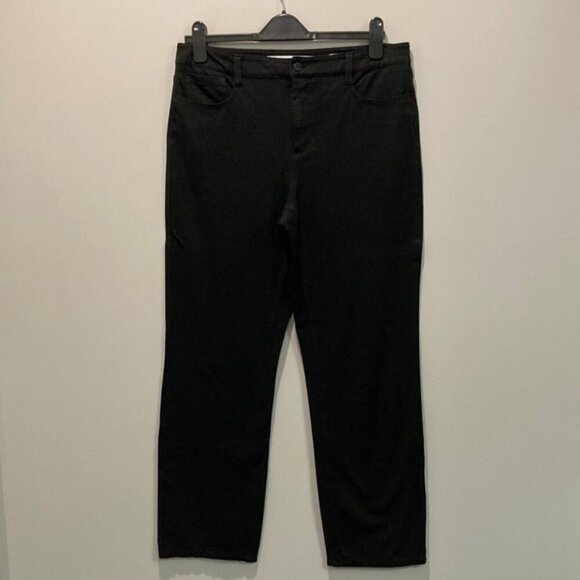 JONES New York Black Lexington Straight Super Soft Trousers sz large - Picture 2 of 11
